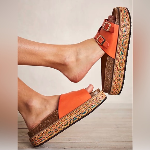 NWT Free People Caravelle Cork Footbed Sandals - 7, 8 & 9 - Picture 2 of 11